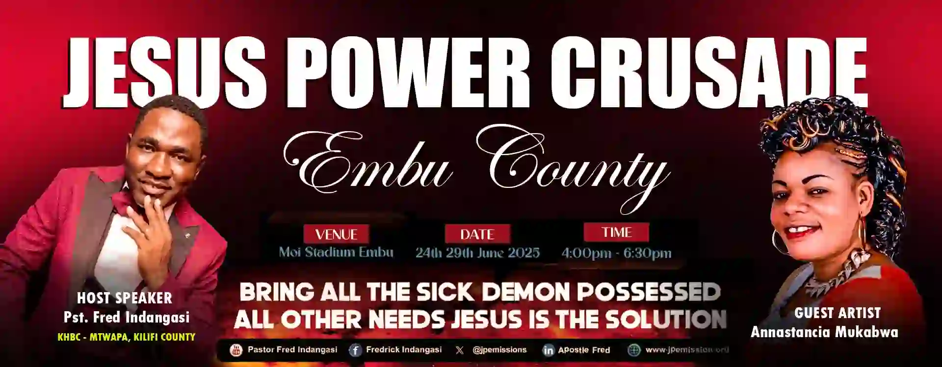 Embu Crusade banner 2025 Embu Crusade banner